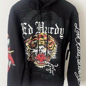 COPY - Ed Hardy Black Tiger Dagger Hoodie XL  NWT
